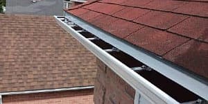 A cleaned eavestrough in Southwestern Ontario